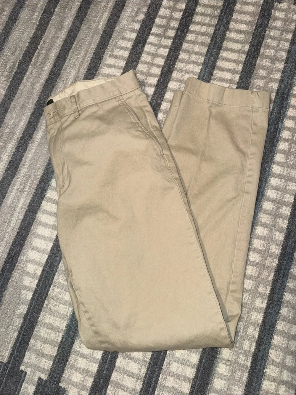 J.Crew Stretch Men's Classic Tan Khaki Chino Pants Size 32x32 Cotton Casual